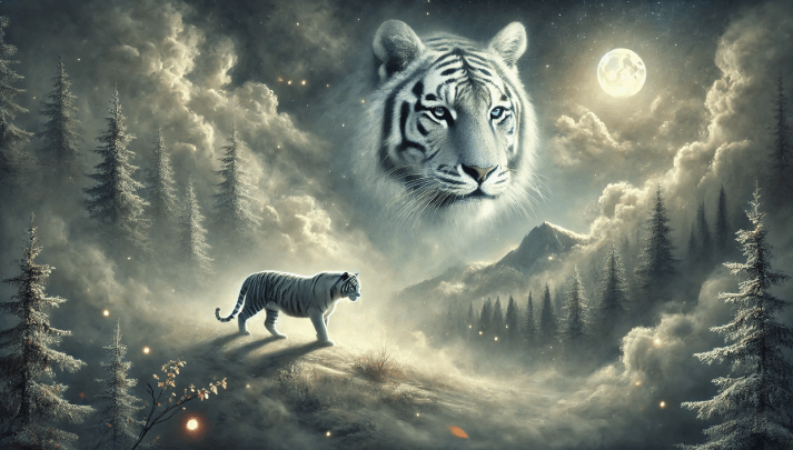 호랑이 꿈 해몽, 회색 호랑이 꿈, 집 안에 호랑이 꿈