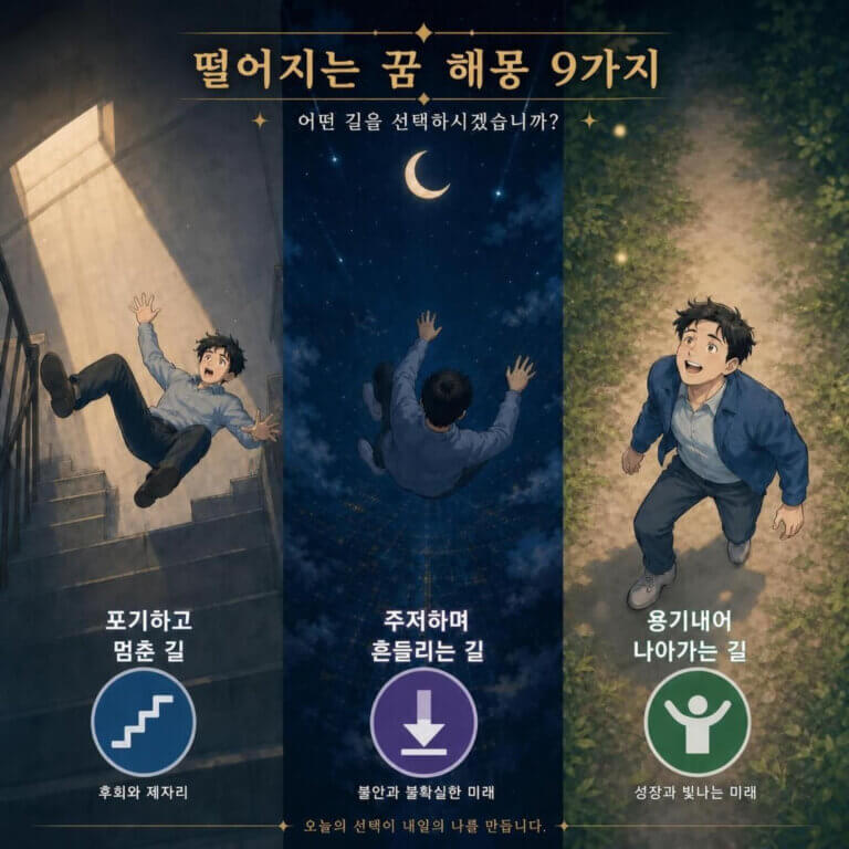 떨어지는 꿈 해몽 9가지